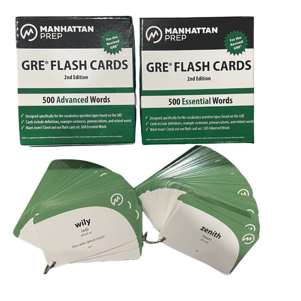 Like New Manhattan Prep GRE Flash Cards